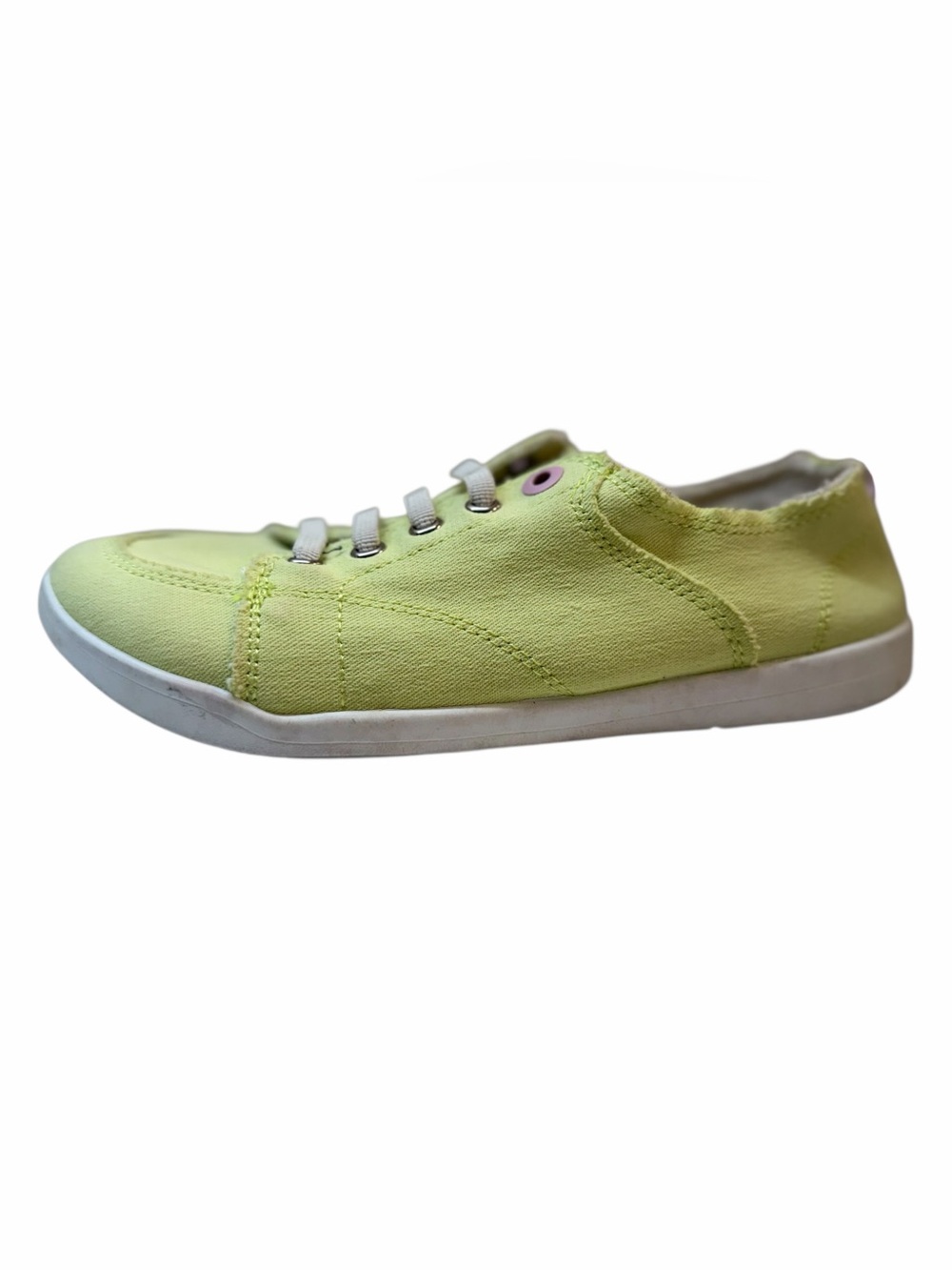 NWT Vionic Beach Pismo Lime Canvas Sneakers US 6 Orthotic Comfort Shoes - Picture 3 of 9
